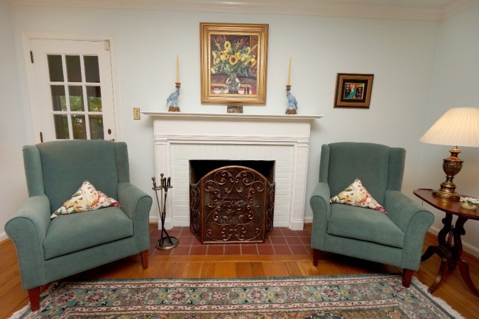 cozy fireplace