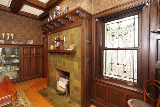 Fireplace and Beautiful Woodwork