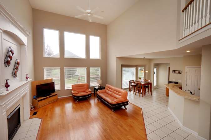 2 Story Great Room with Fireplace