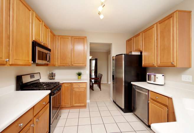 Eat-In Kitchen with Stainless Steel Appliances