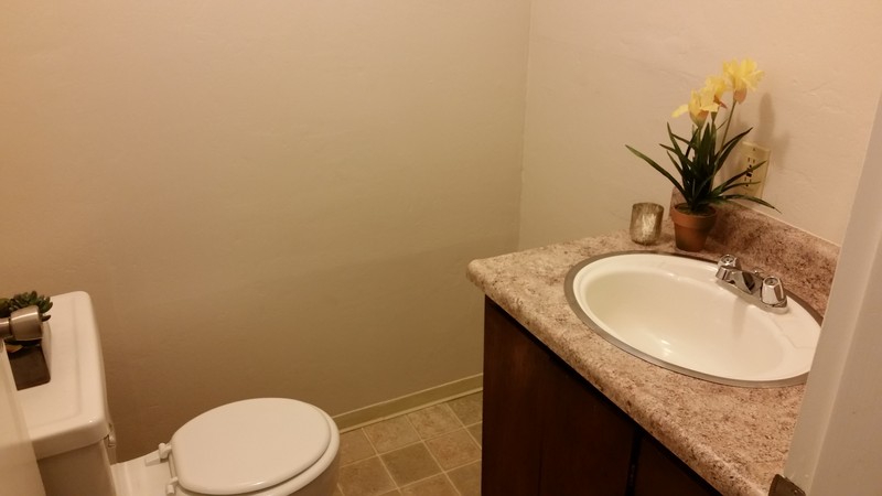 Half bath off the bonus room
