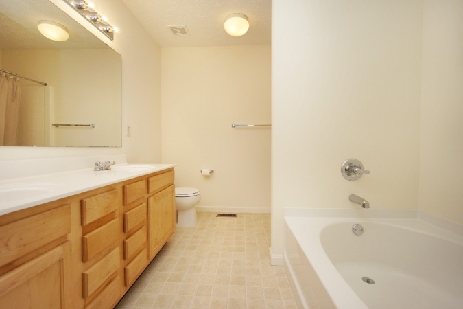 Adjoining Master Bath with Double Vanity