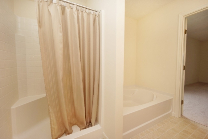 Large Soaking Tub and Stand up Shower