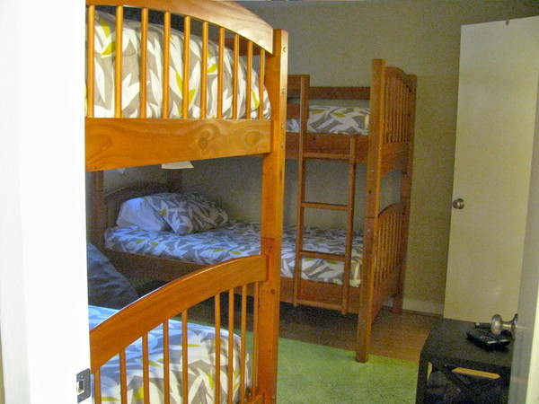 Master bedroom turned into the bunk room