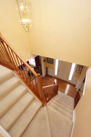 Open Foyer with Turned Staircase