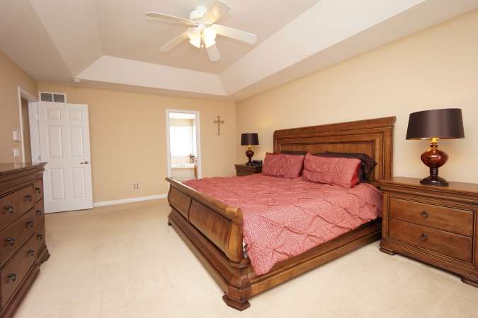 Master Bedroom With Tray Ceiling