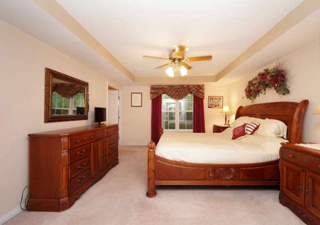 Master Bedroom with Tray Ceiling