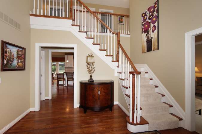 Foyer with Turned Staircase